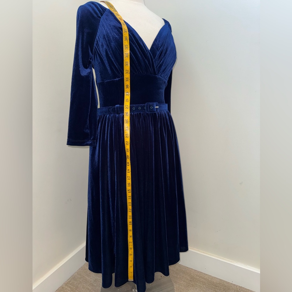 VIXEN STARLET SWING DRESS IN NAVY by Micheline Pitt XL - Picture 4 of 8